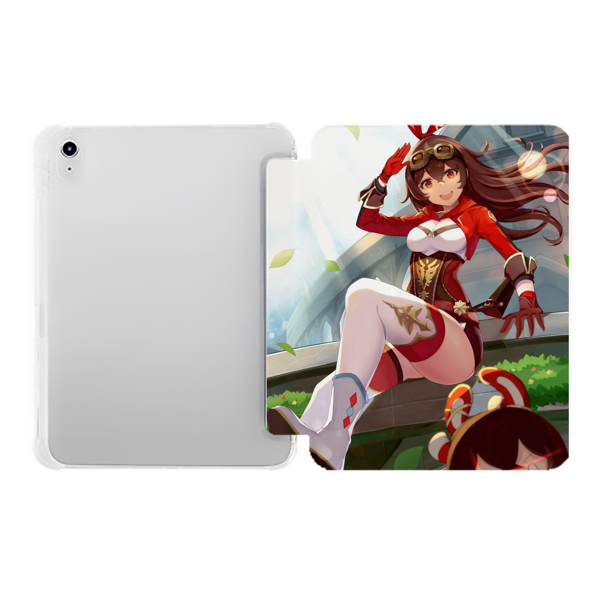 げんし神 genshin IPad ケース ペン収納付き 三つ折りスタンド PUレザー×シリコン 対応機種9.5/10.5/10.9インチ